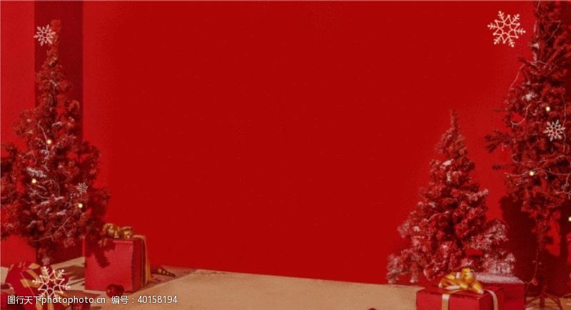 圣诞节元素红色背景图片