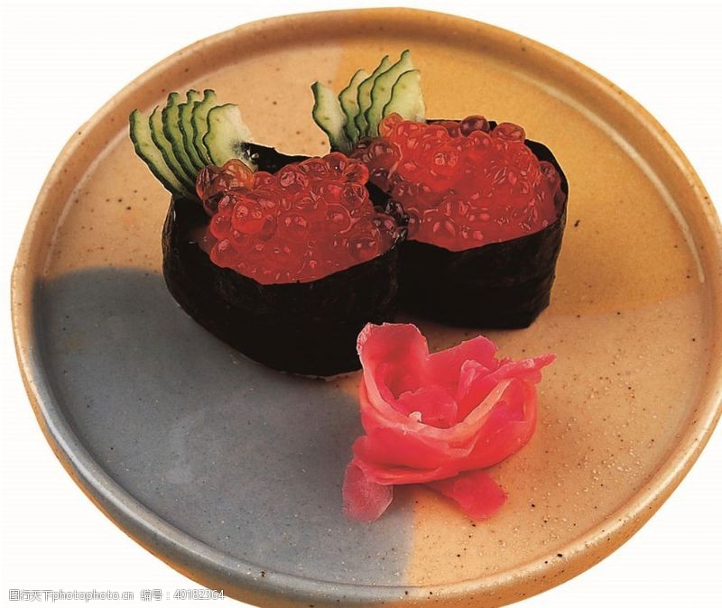 高清寿司摄影红鱼籽握寿司图片