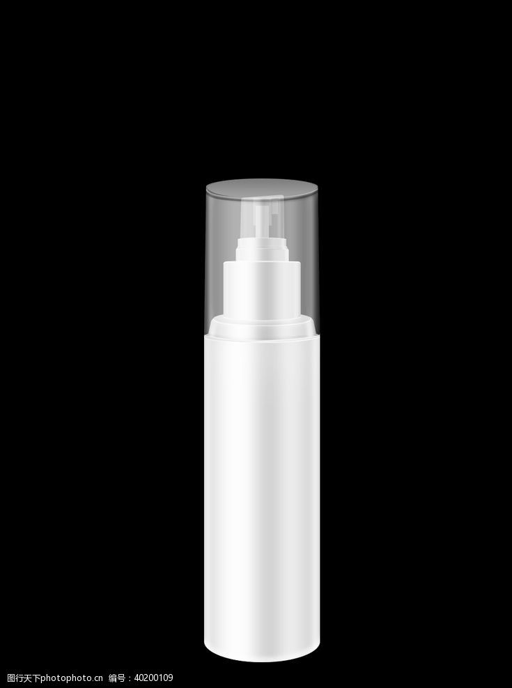 logo样机素材化妆品白模水乳按压泵小喷瓶图片