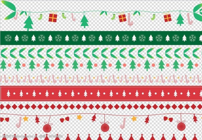 矢量边框可爱圣诞节分割线图片