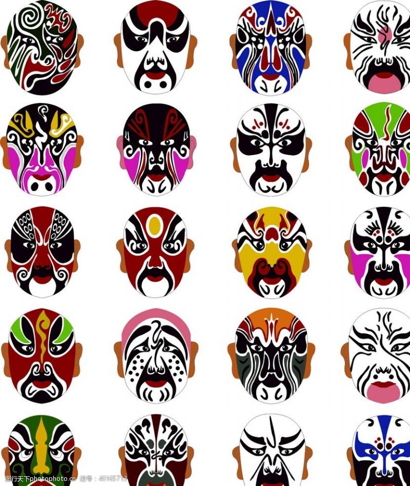 京剧艺术脸谱图片