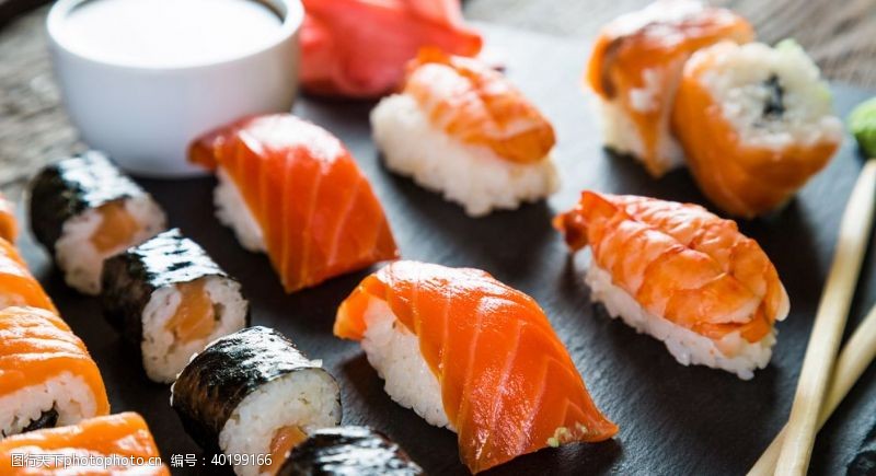 开业宣传展板日本料理寿司图片
