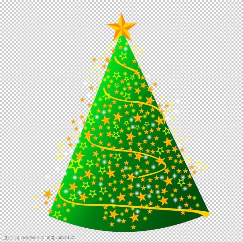 彩铃圣诞树素材图片
