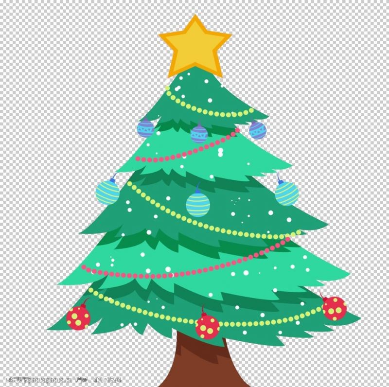 调皮字体圣诞树素材图片