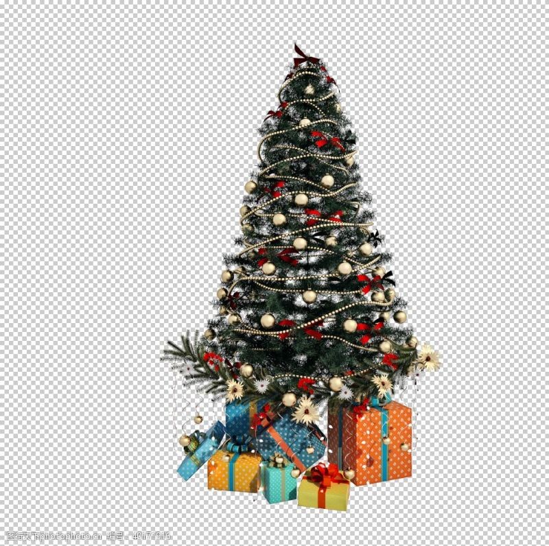 矢量人物老头圣诞树素材图片