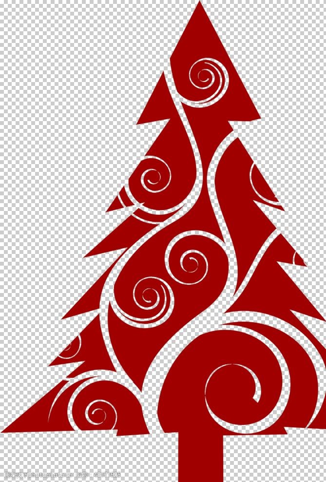 字体矢量圣诞树素材图片