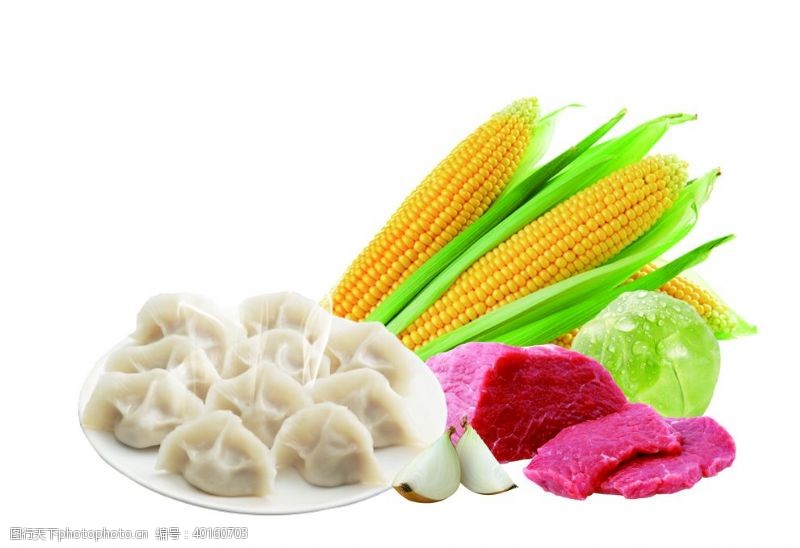 玉米包装手工水饺图片