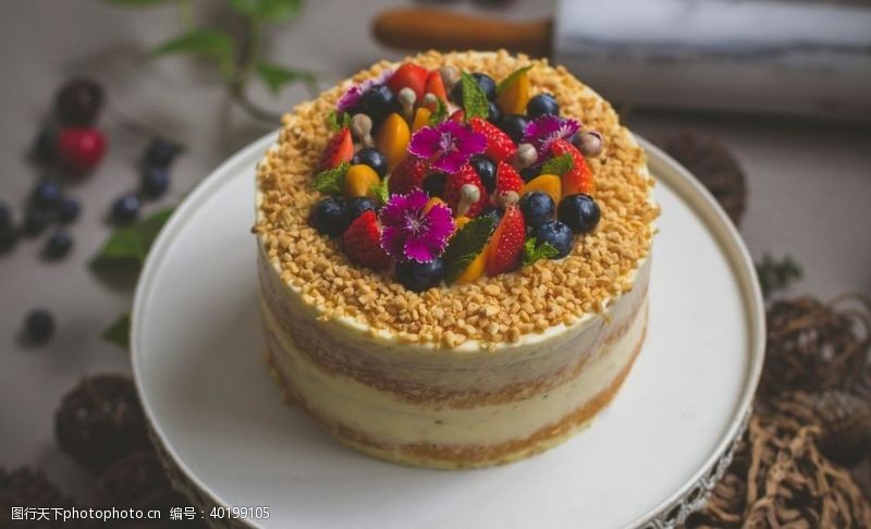 生日祝福水果蛋糕图片