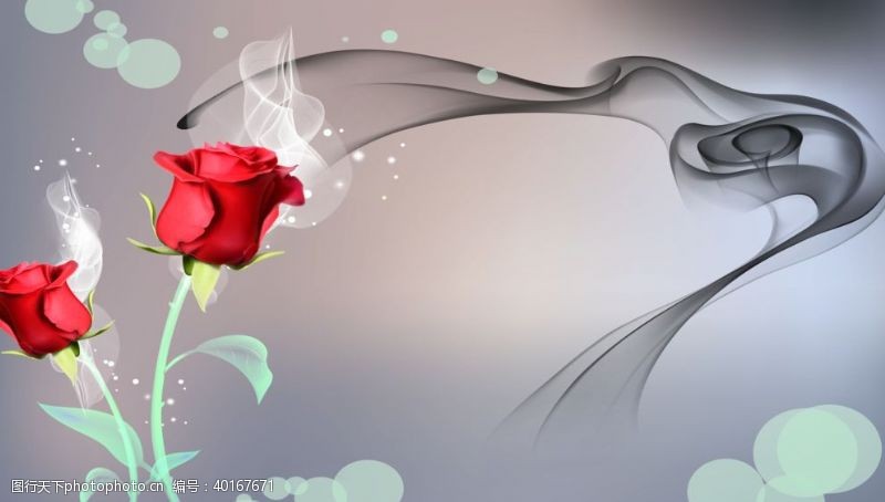 发电透明花卉玫瑰背景图片