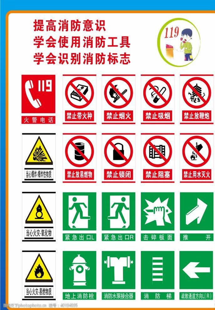 电阻消防标识消防标志图片