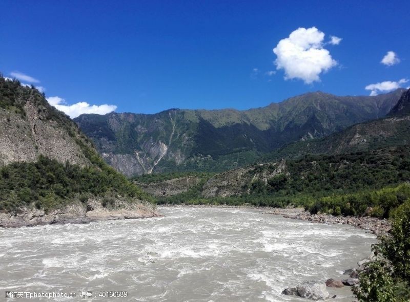 西藏旅游雅鲁藏布江尼羊河图片