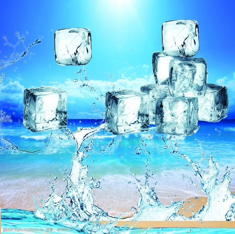 水滴图标冰水海素材水花底纹水花图片