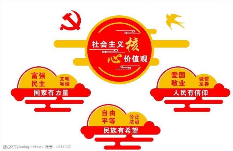 中国梦广告党建形象墙图片
