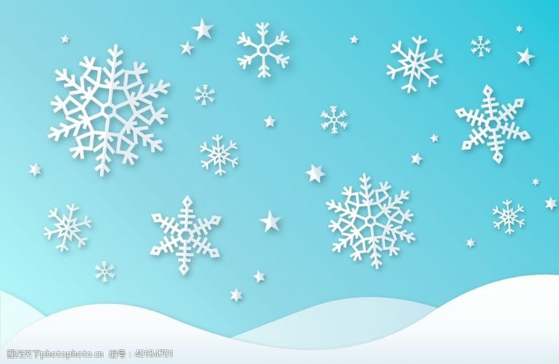 雪花底纹冬季背景图片