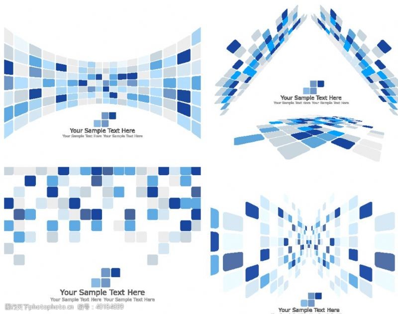 矢量图案共享技术块模式背景图片