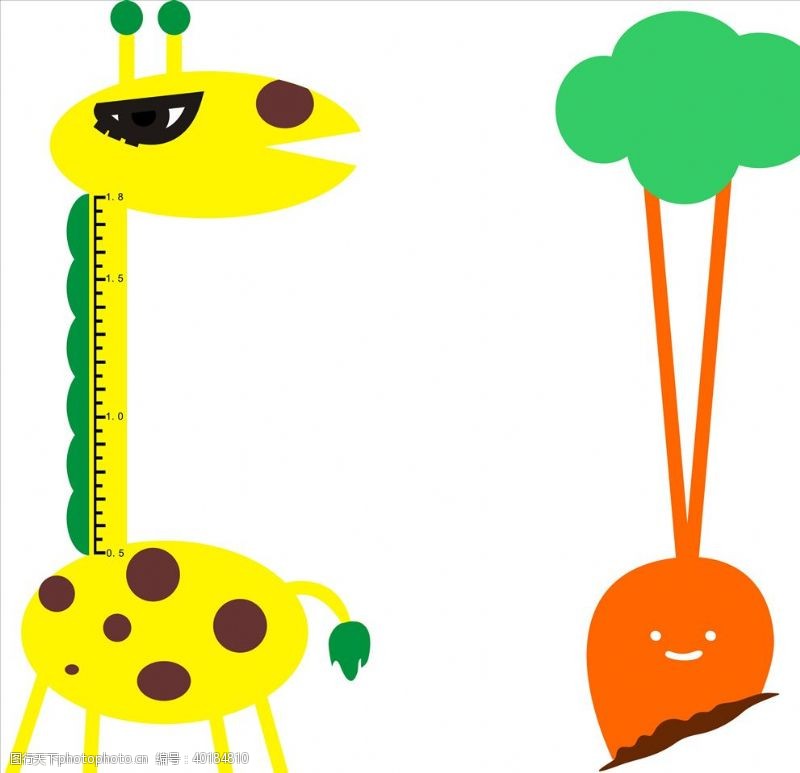 长颈鹿卡通动物图片