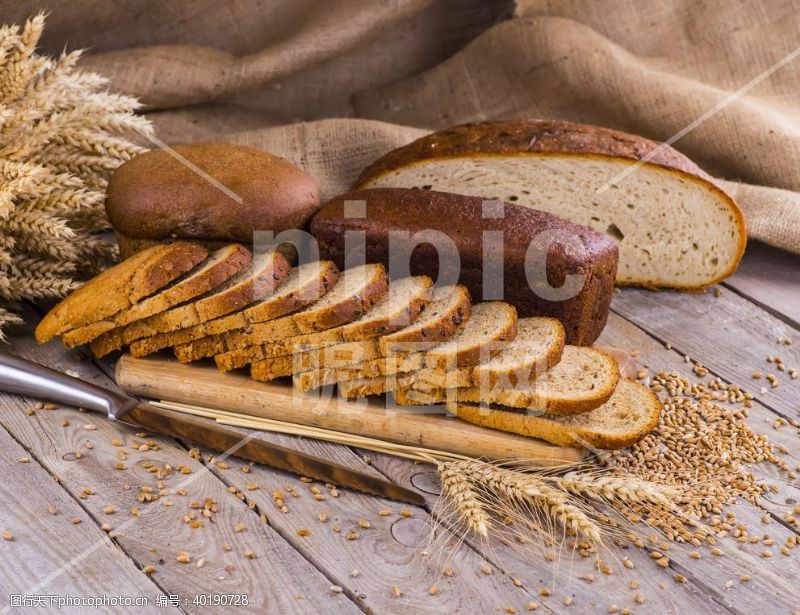 切碎面包高清摄影美味丰富图片