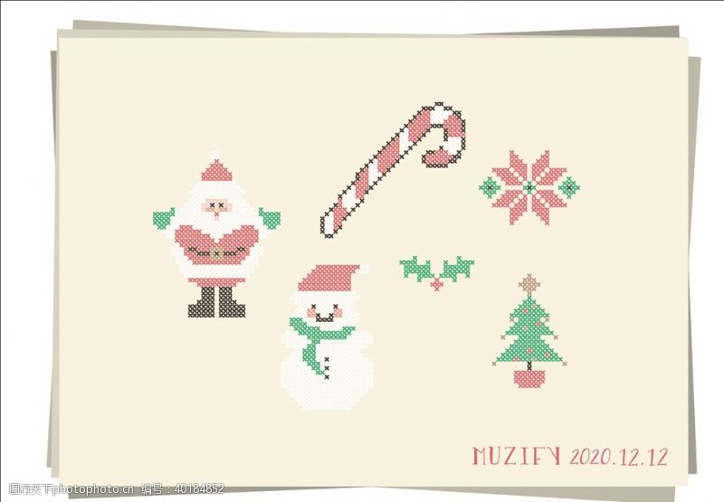 主图背景框圣诞老人雪人圣诞树图案图片