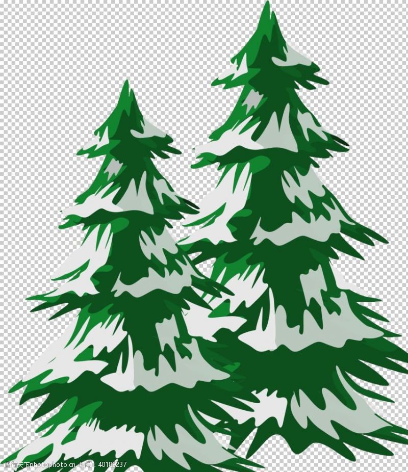 字体手绘圣诞树素材图片