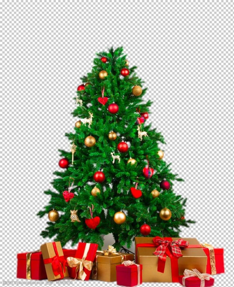 圣诞老人圣诞树素材图片