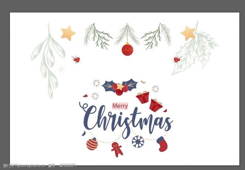 英文海报圣诞元素图片