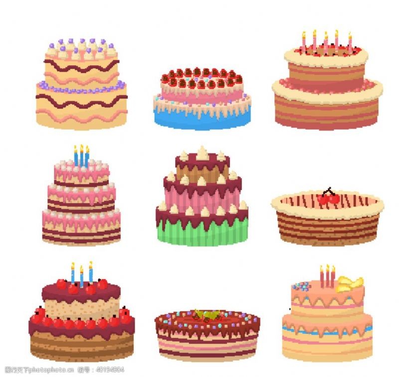 生日蛋糕元素图片
