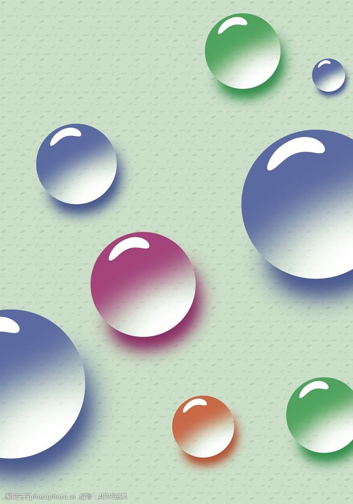 彩色气泡水晶球图片