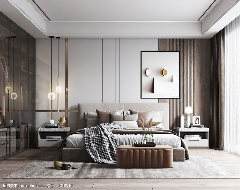 3d设计现代卧室效果图图片