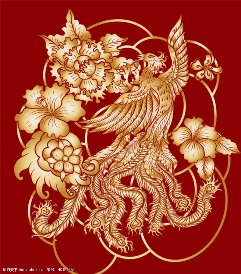 民族装饰花纹喜庆金色国风民族图案图片