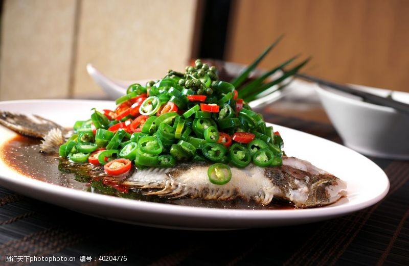高清菜谱用图椒子多宝鱼图片