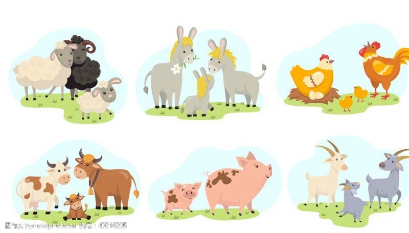 幼儿园广告卡通动物图片