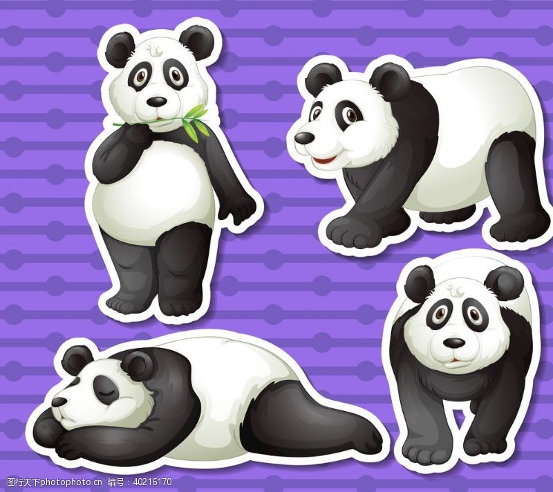 卡通熊猫卡通动物熊猫图片