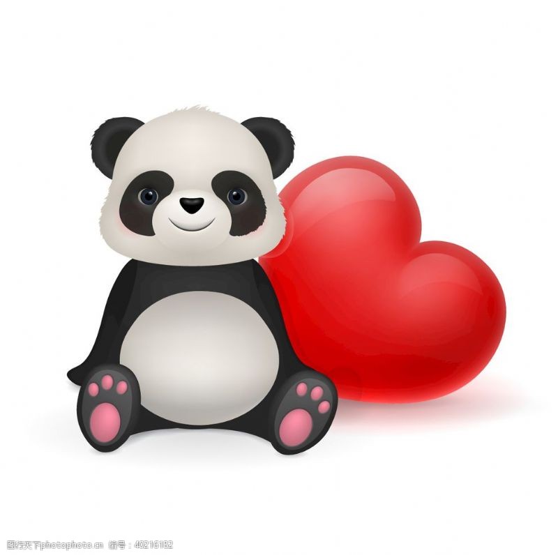 幼儿园广告卡通动物熊猫图片