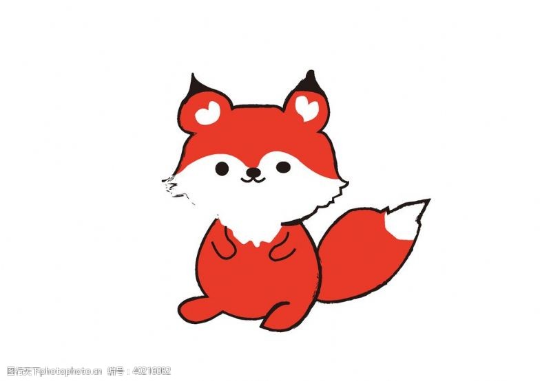 标志矢量素材卡通手绘狐狸图片
