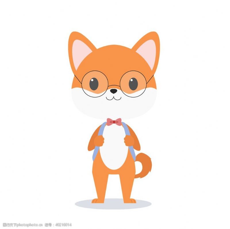 标志矢量素材可爱卡通狐狸图片