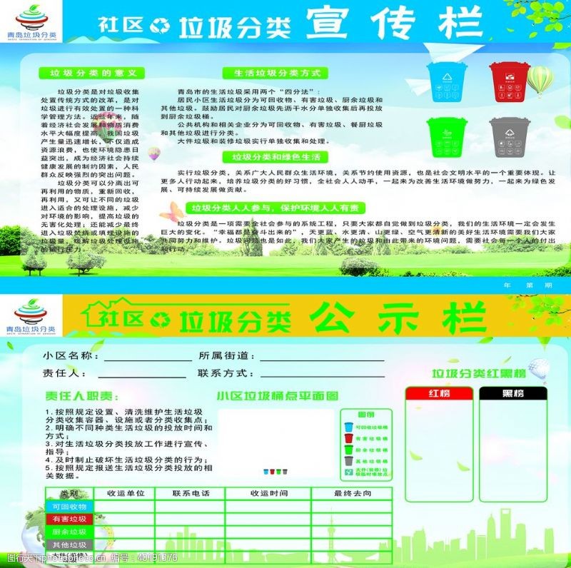 意义垃圾分类宣传栏公示栏社图片