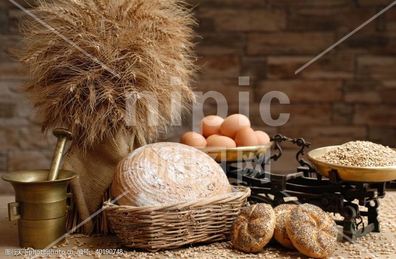 农业面包高清摄影美味丰富图片