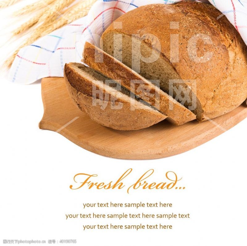 切片面包高清摄影美味丰富图片
