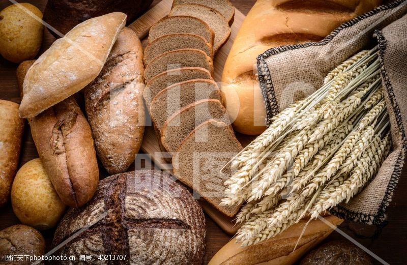 玉米面包高清摄影美味丰富图片