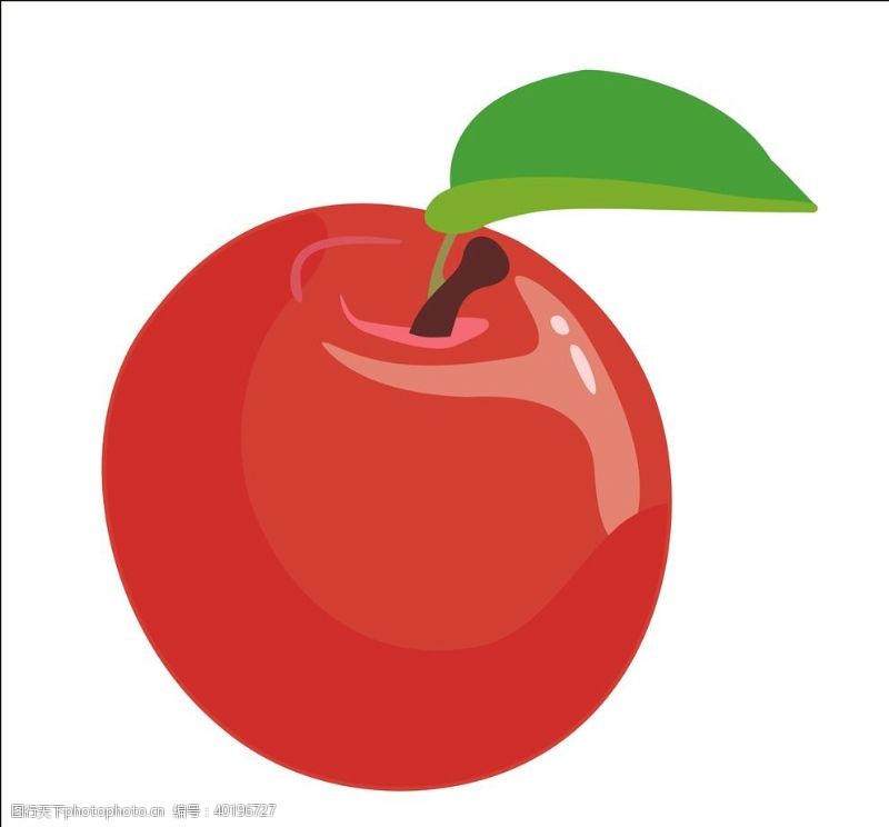 卡通水果苹果矢量图片