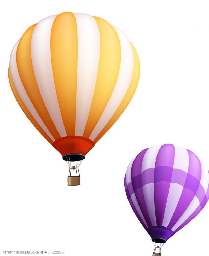 彩色球热气球图片