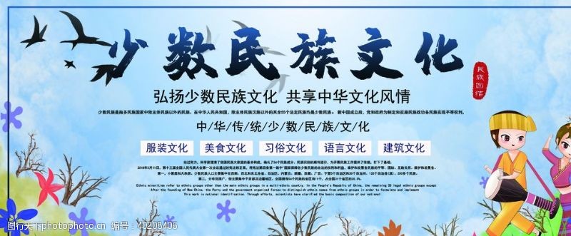 民俗展板少数民族文化图片