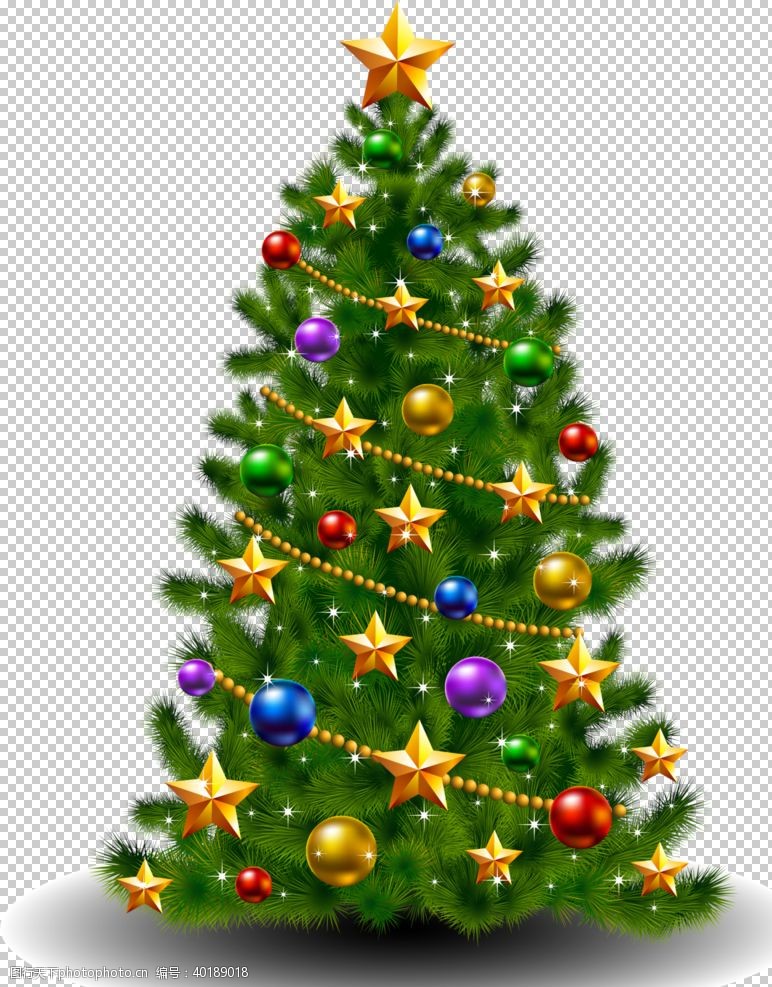 圣诞装饰圣诞树素材图片