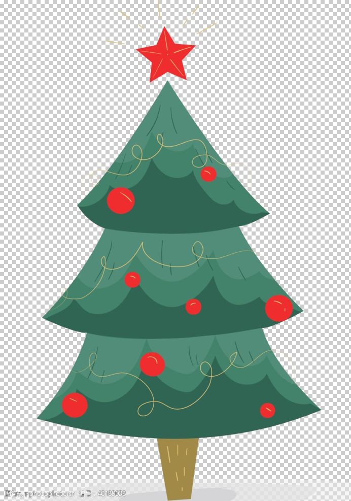 铃铛圣诞树素材图片