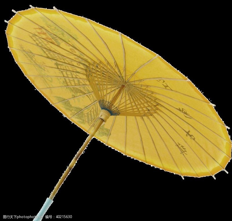 彩绘花卉油纸伞民族古韵图片