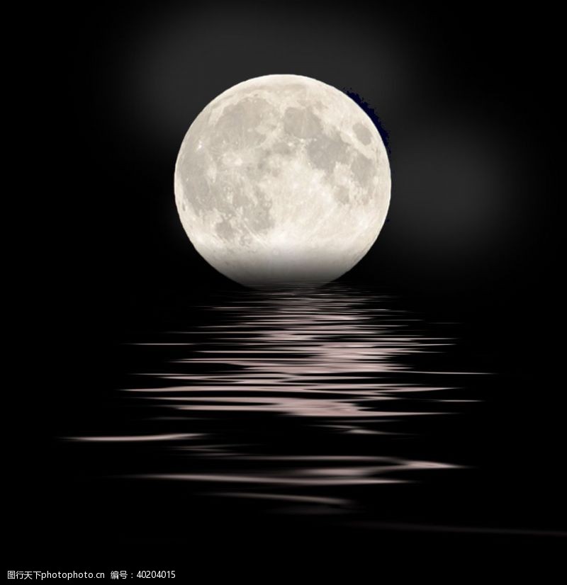 psd分层素月亮背景图片