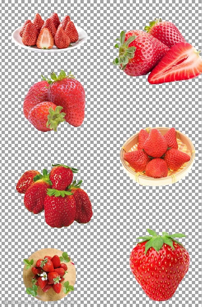 免抠元素红色水果草莓图片