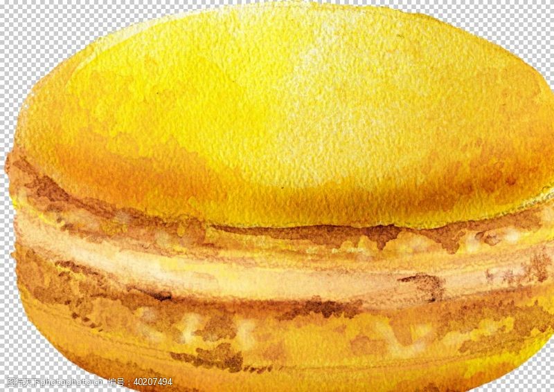 黄色面包黄色马卡龙图片