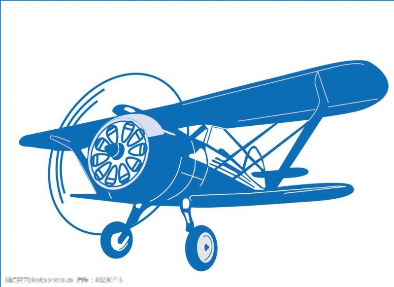 卡通交通工具旧式飞机图片
