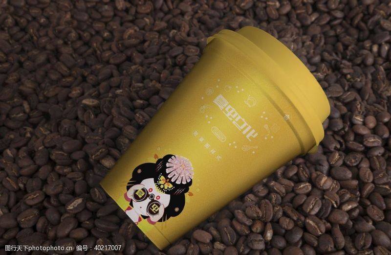 咖啡豆咖啡铁罐样机图片